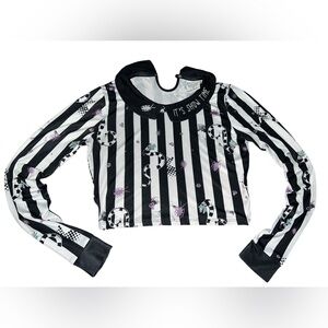Hot Topic Beetlejuice Crop Top